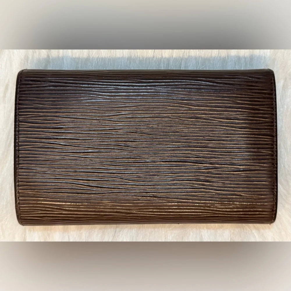 Louis Vuitton Vintage Brown Epi Leather Porte Monnaie Wallet VGUC